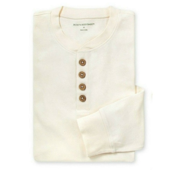 Burt's Bees Baby Other - Burt's Bees Baby • Organic Cotton Ivory Henley Ribbed
Shirt